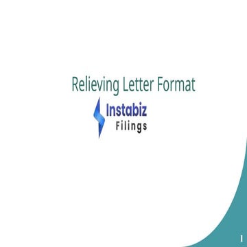 Relieving Order, Relieving Order Format and Sample | PPTX