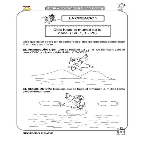 hojas de trabajo religion