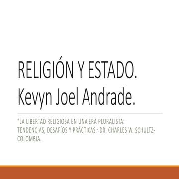 Religión y estado. kevyn andrade. (1)