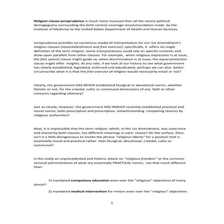 Religion in the 1st amendment by sylvest