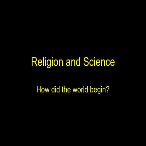 Religion And Science As