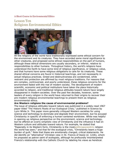 Religion and the Environment | PPT