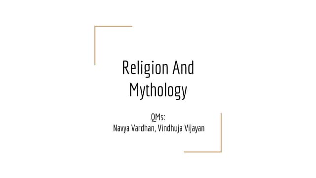 Religion and Mythology Quiz
