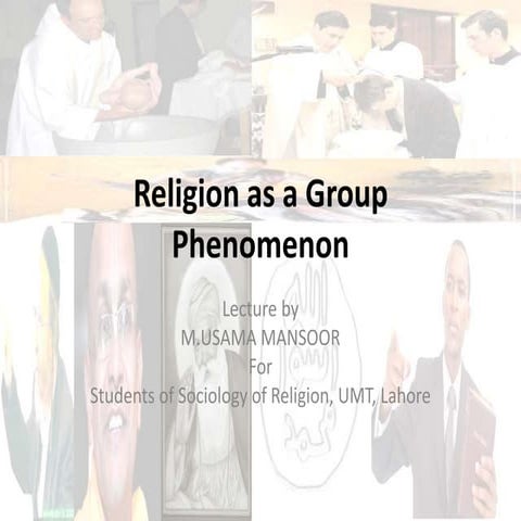 Religion as a group phenomenon