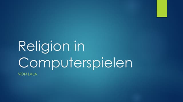 Religion in Computerspielen