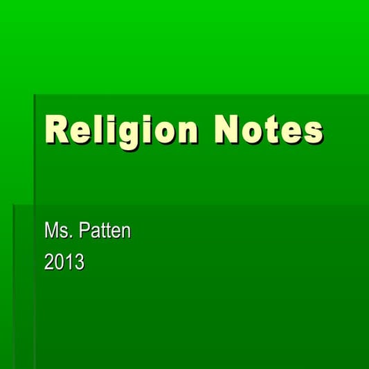 Religion notes 13