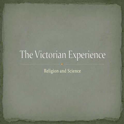 Religion and Science in the Victorian Period
