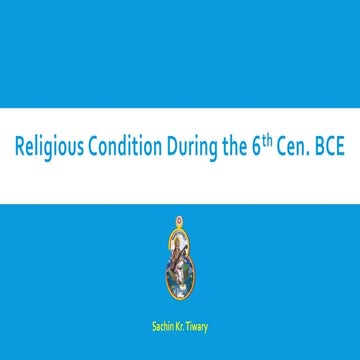 Religious condition during 6th Cen. BCE