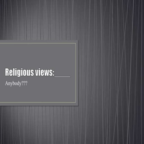 Religious disclosure on FB