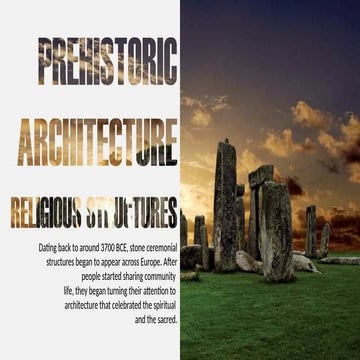 RELIGIOUS STRUCTURES- History of Architecture