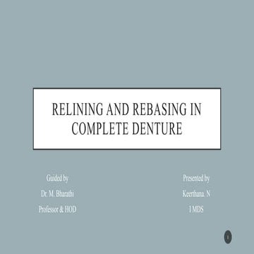 Relining and rebasing of complete dentures | PPT