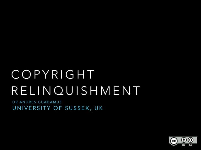 Copyright Relinquishment