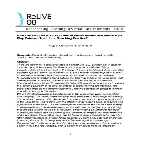 Adaptive Role Playing Games An Immersive Approach For Problem Based ...