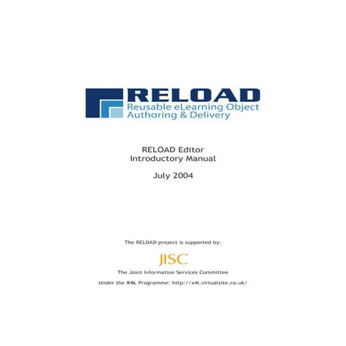 Reload editor introductory manual