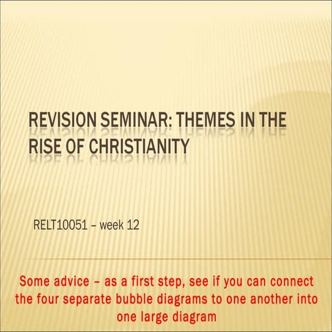 Themes in the rise of Christianity