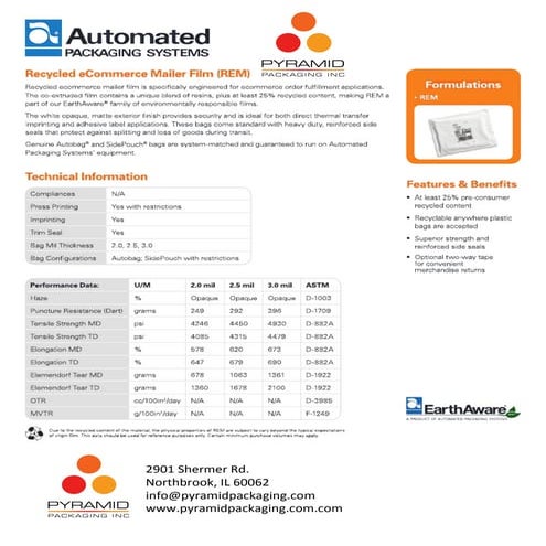 REM Recycled-Mailer-Film