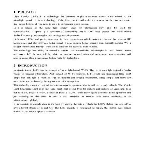 SURVEY ON LI-FI TECHNOLOGY AND ITS APPLICATIONS | PDF