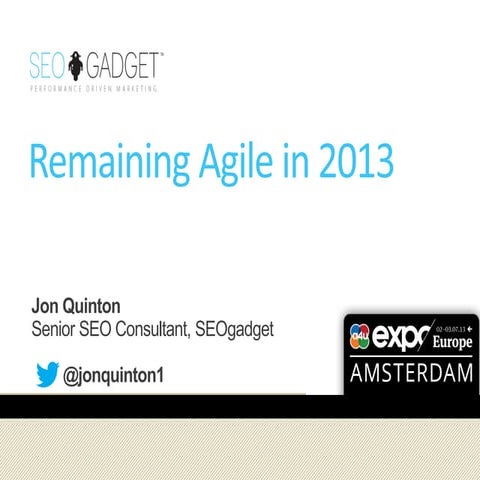 SEO - Remaining Agile in 2013