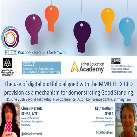 The use of digital portfolio aligned with the MMU FLEX CPD provision as a mec...