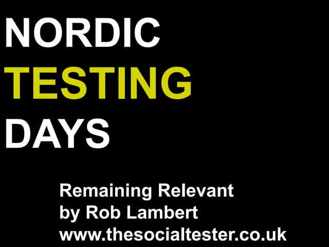 Remaining relevant   ntd - slideshare