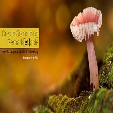 Create Something Remarketable Rewritten for FADMO 2015