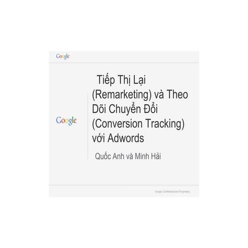 Remarketing and conversion tracking với Adwords