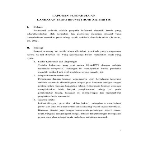 Rematoid artritis lansia