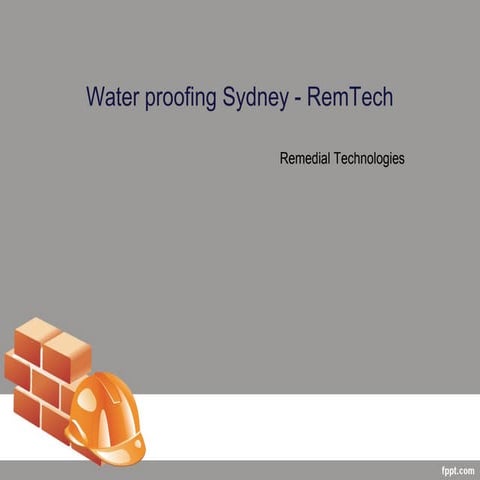 Water Proofing techniques | PPT