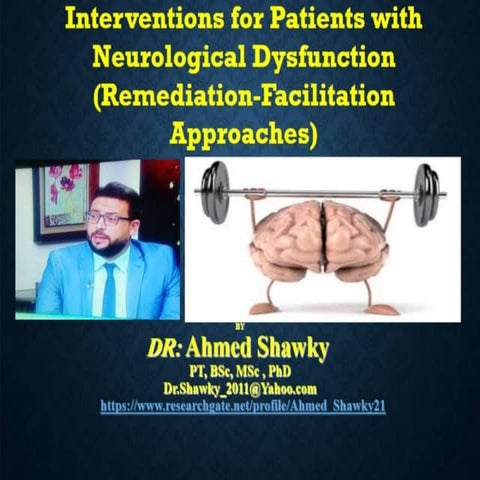Remediation and facilitation  approaches for neurological dysfunction