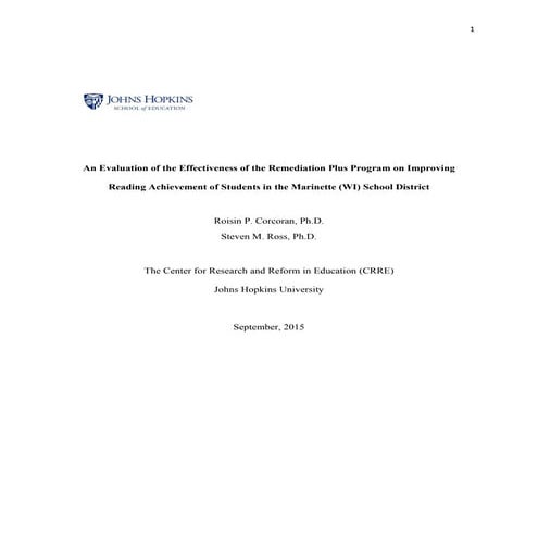Remediation plus final report 9 18-15 john hopkins