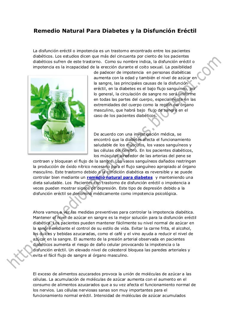 el azúcar causa disfunción eréctil