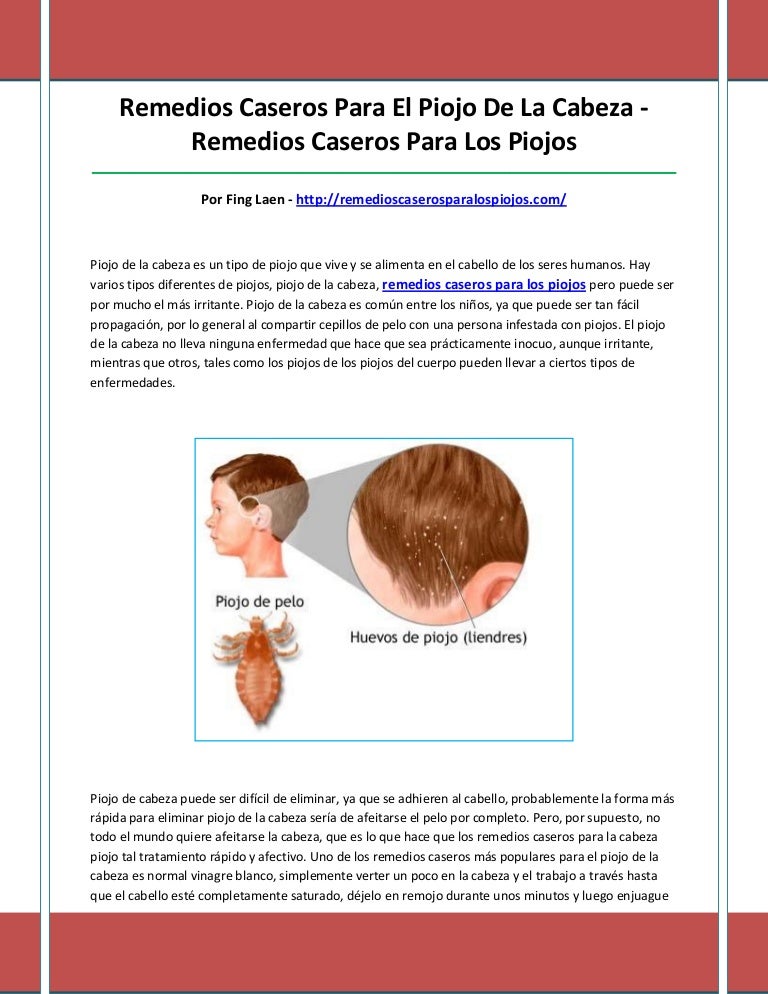 como quitar piojos con remedios caseros