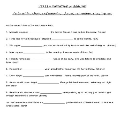 Remember exercise-2 | DOCX