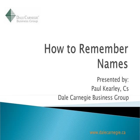 Remember Names Webinar