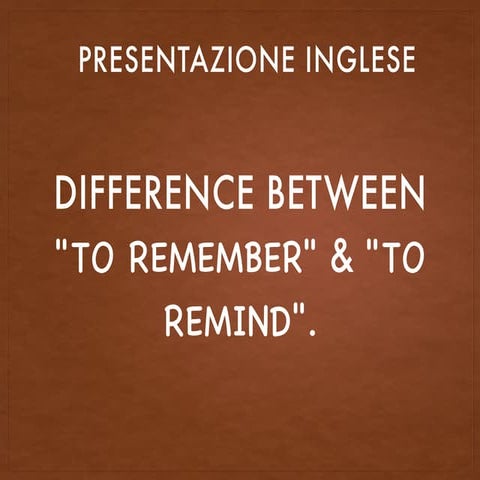 Remember & remind | PDF