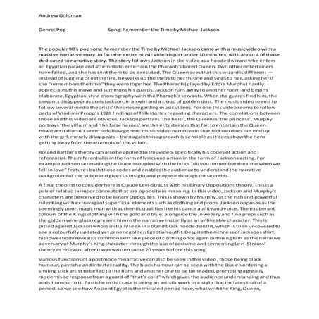 Remember the time analysis