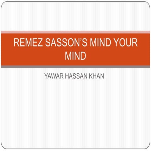 Remez sasson’s mind your mind
