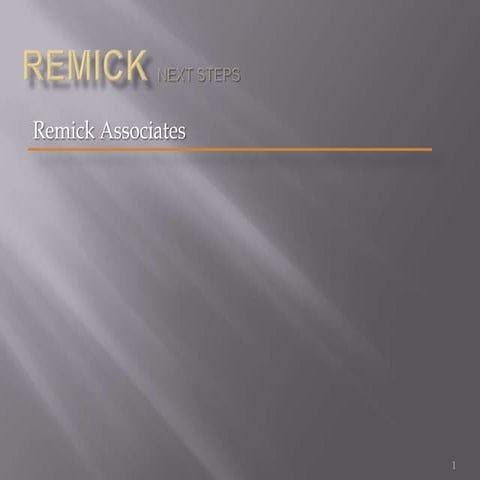 Remick next steps 12-19-2011
