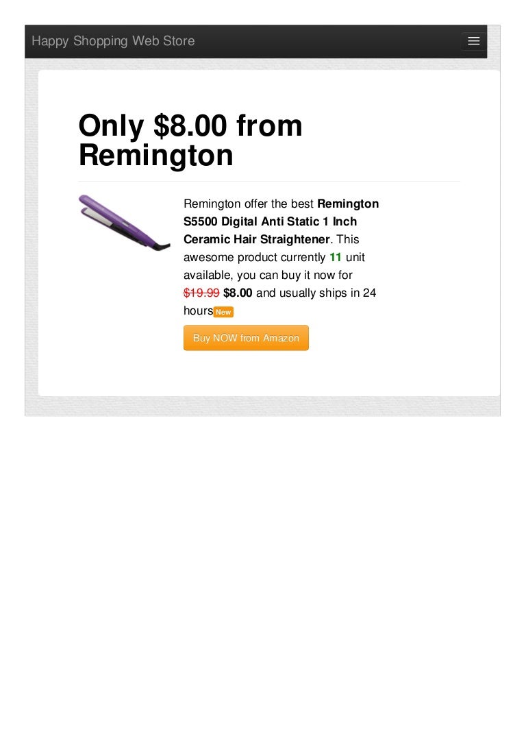 Remington Offer The Best S5500 Digital Anti Static 1 Inch Ceramic Hai