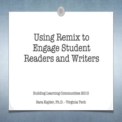 Using Remix with Readers and Writers