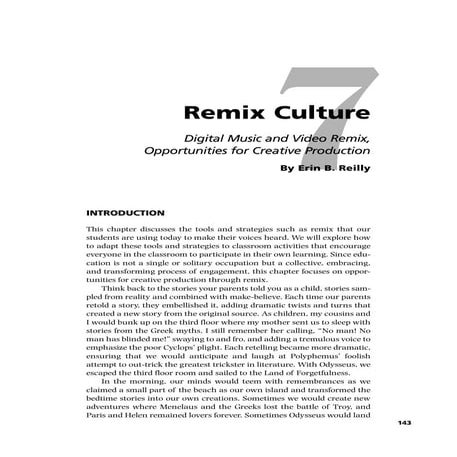 Remix Culture: Digital Music and Video Remix Opportunities for Creative ...