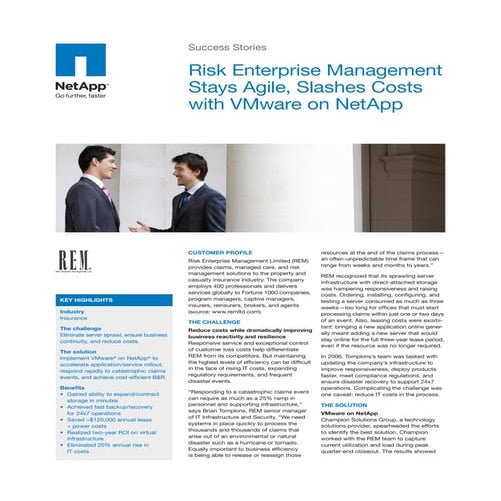 Rem NetApp Champion Case Study