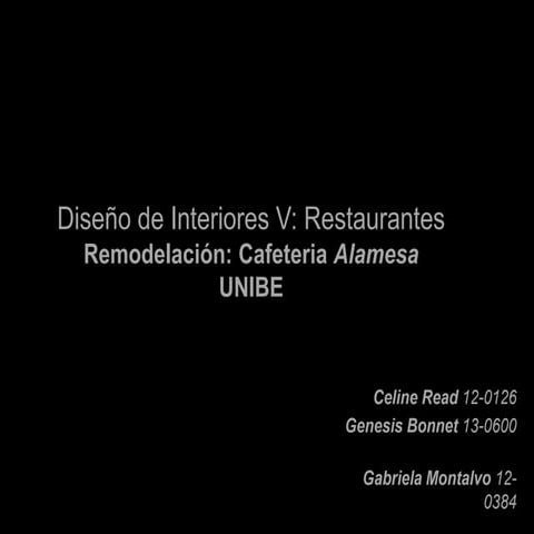 Remodelación: Cafeteria Alamesa Unibe