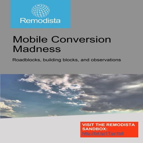 Remodista RetailSource Paper - Mobile Conversion Madness