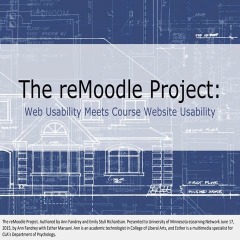 The reMoodle Project: Web Usability Meets Course Website Usability