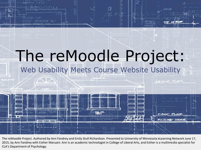 The reMoodle Project: Web Usability Meets Course Website Usability