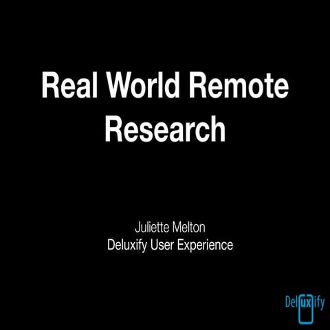 Juliette Melton at BayCHI: Real World Remote Research