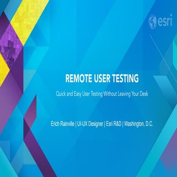 User studies and usability testing with remote participants | PPTX
