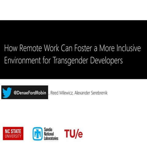 How Remote Work Can Foster a More Inclusive Environment for Transgender Devel...
