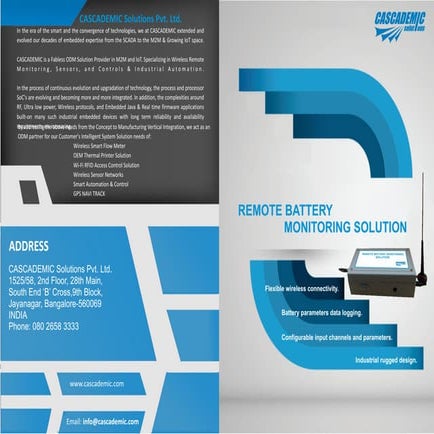 Remote battery monitoring solution brochure